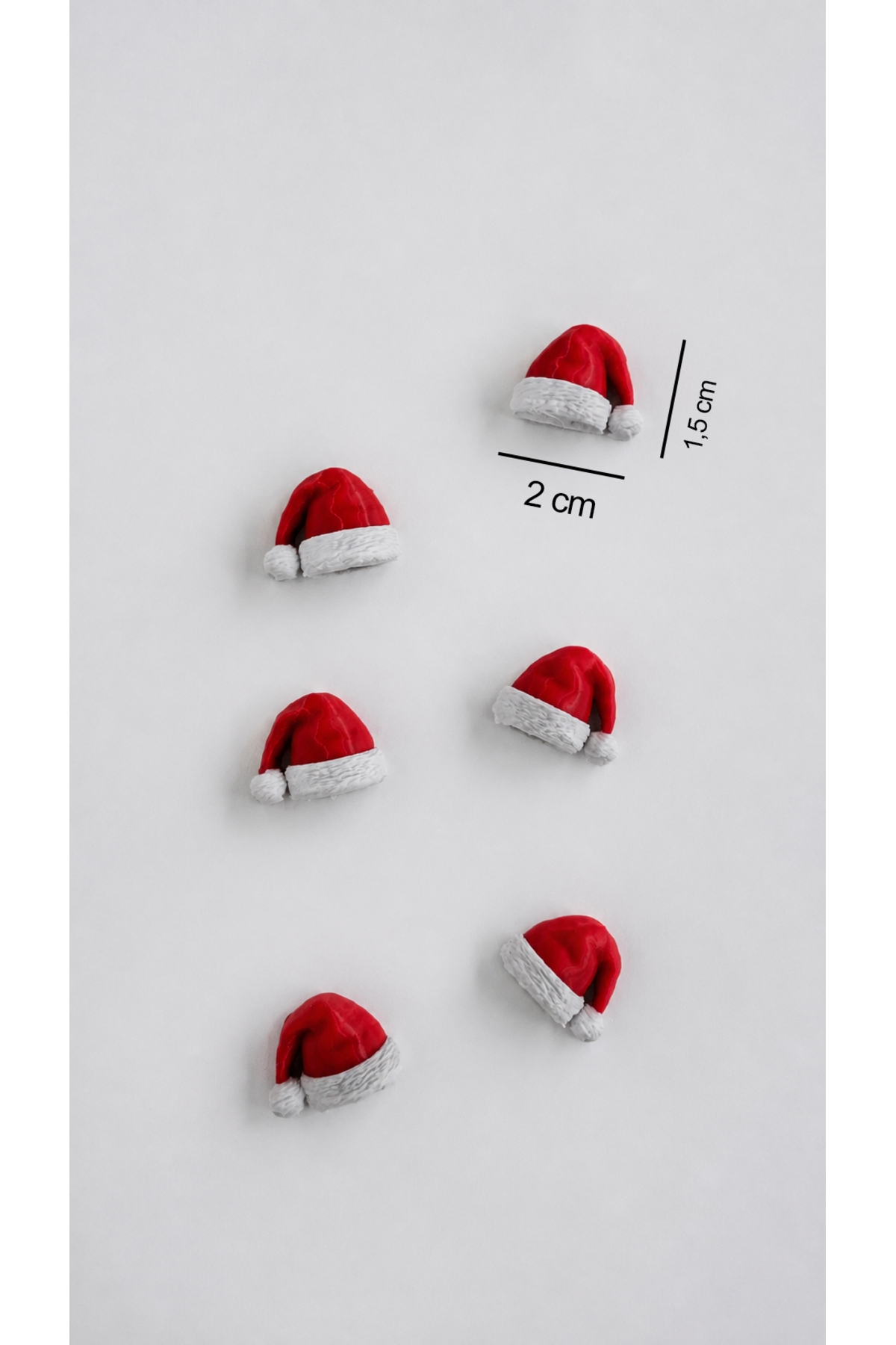 6’lı Yılbaşı Şapkası Magnet Seti – Noel Şapkası Buzdolabı Magneti, Dekoratif Fotoğraf Tutucu Yılbaşı Süsü 3d-881-Large