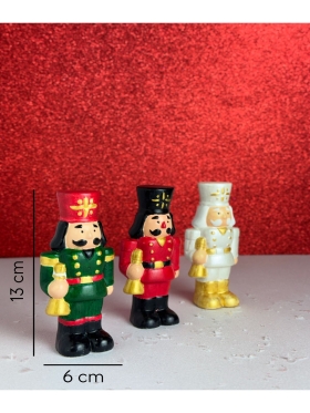 Yeşil Yılbaşı Dekoru Fındık Kıran Kurşun Asker Nutcracker Yeni Yıl Biblo-761-Small